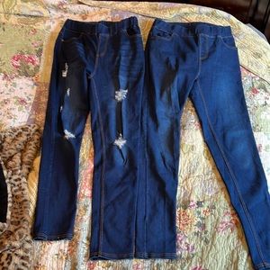 Jvini pull on jeans one plain and one distressed